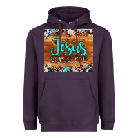 Plum jesus loves you Heavyweight Hoodie - JahusDesignShop