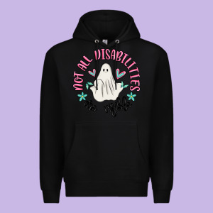 Not All Disabilities Are Visible Premium Hoodie Designed By Maliassmallbusiness