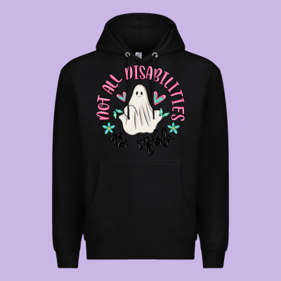 Not All Disabilities Are Visible Premium Hoodie Designed By Maliassmallbusiness