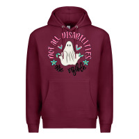 Burgundy not all disabilities are visible Premium Hoodie - MaliasSmallBusiness