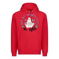 Red not all disabilities are visible Premium Hoodie - MaliasSmallBusiness