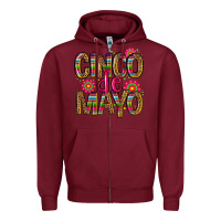 Burgundy cinco de mayo Zipper Hoodie - CTS Tumbler Store