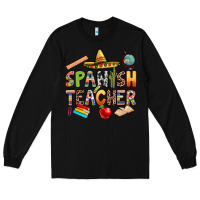 Black spanish teacher Long Sleeve Tee - texasbilliewilder