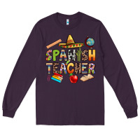 Plum spanish teacher Long Sleeve Tee - texasbilliewilder