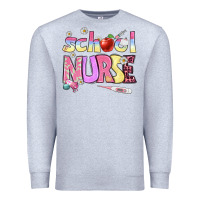 Heather Grey school nurse Premium Sweatshirt - BundleAndBundleShop