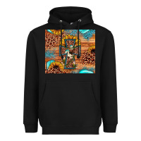 Black leopard cross sunflower Heavyweight Hoodie - JahusDesignShop
