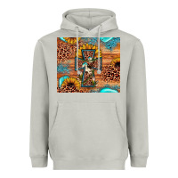 Moon Dust leopard cross sunflower Heavyweight Hoodie - JahusDesignShop