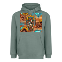 Sage leopard cross sunflower Heavyweight Hoodie - JahusDesignShop