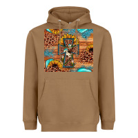 Toasted Coconut leopard cross sunflower Heavyweight Hoodie - JahusDesignShop