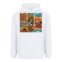 White leopard cross sunflower Heavyweight Hoodie - JahusDesignShop