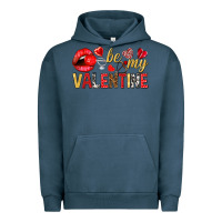 Pigment Midnight Navy be my valentine Urban Hoodie - NancyCooperArtShop