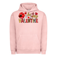 Pigment Salmon be my valentine Urban Hoodie - NancyCooperArtShop