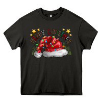 Asphalt merry Christmas santa Heavy Core Tee - CowhideDigitalArt