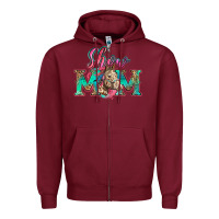 Burgundy show mom horse Zipper Hoodie - Zillion Design Studio