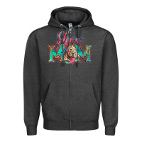 Charcoal Heather show mom horse Zipper Hoodie - Zillion Design Studio
