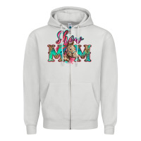 Dove Grey show mom horse Zipper Hoodie - Zillion Design Studio