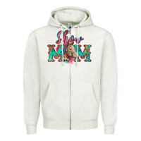 Oatmeal Heather show mom horse Zipper Hoodie - Zillion Design Studio
