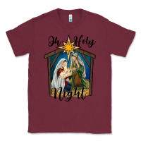 Burgundy oh holy night holy family Classic Tee - RanaPortraitStore
