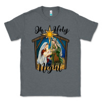 Charcoal Heather oh holy night holy family Classic Tee - RanaPortraitStore