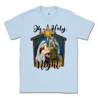 Dusty Blue oh holy night holy family Classic Tee - RanaPortraitStore