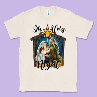 Oh Holy Night Holy Family Classic Tee Designed By Ranaportraitstore