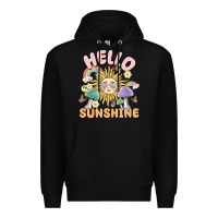 Black hello sunshine Premium Hoodie - MaliasSmallBusiness