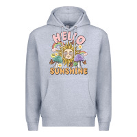 Heather Grey hello sunshine Premium Hoodie - MaliasSmallBusiness