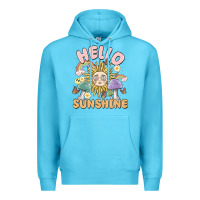 Ocean Blue hello sunshine Premium Hoodie - MaliasSmallBusiness