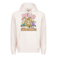 Pale Pink hello sunshine Premium Hoodie - MaliasSmallBusiness