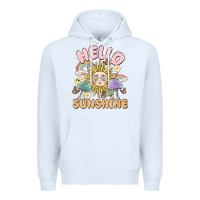 White hello sunshine Premium Hoodie - MaliasSmallBusiness