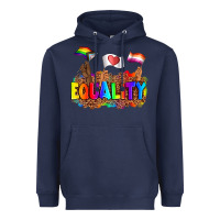 Navy equality pride flags Heavyweight Hoodie - AdoDesignShop