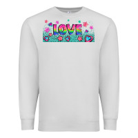 Dove Grey lgbt love with hearts and stars Premium Sweatshirt - AdoDesignShop