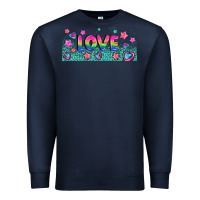 Navy lgbt love with hearts and stars Premium Sweatshirt - AdoDesignShop
