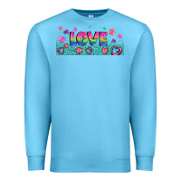 Ocean Blue lgbt love with hearts and stars Premium Sweatshirt - AdoDesignShop