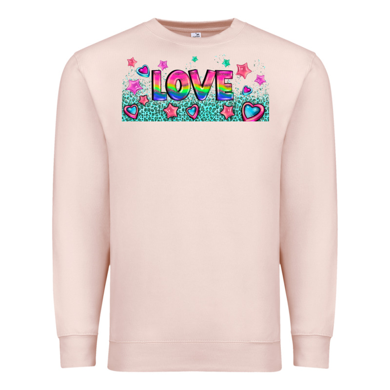 Lgbt Love With Hearts And Stars Premium Sweatshirt by AdoDesignShop | Teevron