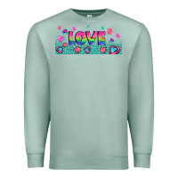 Seafoam lgbt love with hearts and stars Premium Sweatshirt - AdoDesignShop