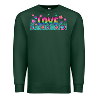 Sports Green lgbt love with hearts and stars Premium Sweatshirt - AdoDesignShop