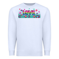 White lgbt love with hearts and stars Premium Sweatshirt - AdoDesignShop