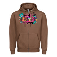 Chestnut small business mama Zipper Hoodie - Zillion Design Studio