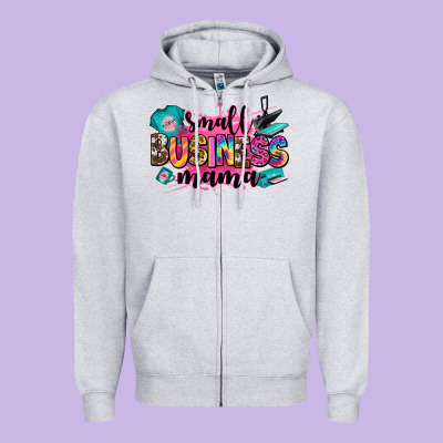 Small Business Mama Zipper Hoodie Designed By Zillion Design Studio