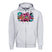 Heather Grey small business mama Zipper Hoodie - Zillion Design Studio