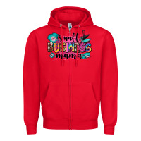 Red small business mama Zipper Hoodie - Zillion Design Studio