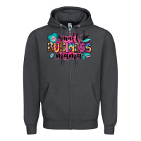 Smoke small business mama Zipper Hoodie - Zillion Design Studio