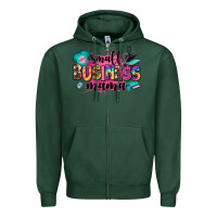 Sports Green small business mama Zipper Hoodie - Zillion Design Studio
