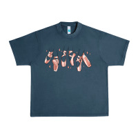 Midnight Navy ballerina ballet shoes Urban Heavy Tee - MaliasSmallBusiness
