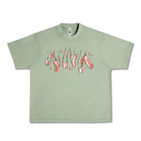 Oil Green ballerina ballet shoes Urban Heavy Tee - MaliasSmallBusiness