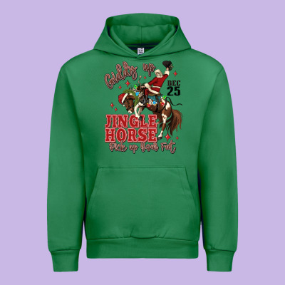 Giddy Up Jingle Horse Pick Up Your Feet Urban Hoodie Designed By Maliassmallbusiness