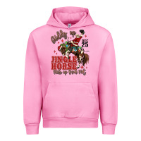 Fuchsia Pink giddy up jingle horse pick up your feet Urban Hoodie - MaliasSmallBusiness