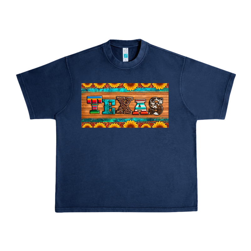 Texas Sunflowers License Plate Urban Heavy Tee by Artiststas | Teevron