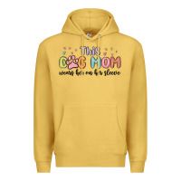 Antique Gold this dog mom wears her heart on her sleeve Premium Hoodie - MaliasSmallBusiness